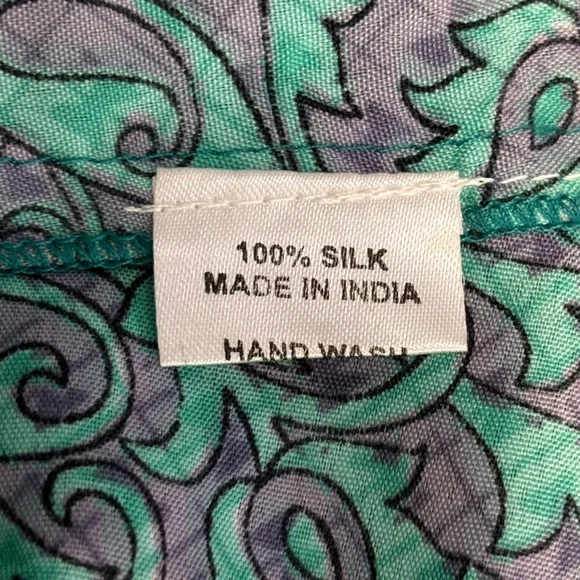 NWT Silk Boho Tiered Wrap Dress By Guru Sz Medium / Large - Picture 10 of 14